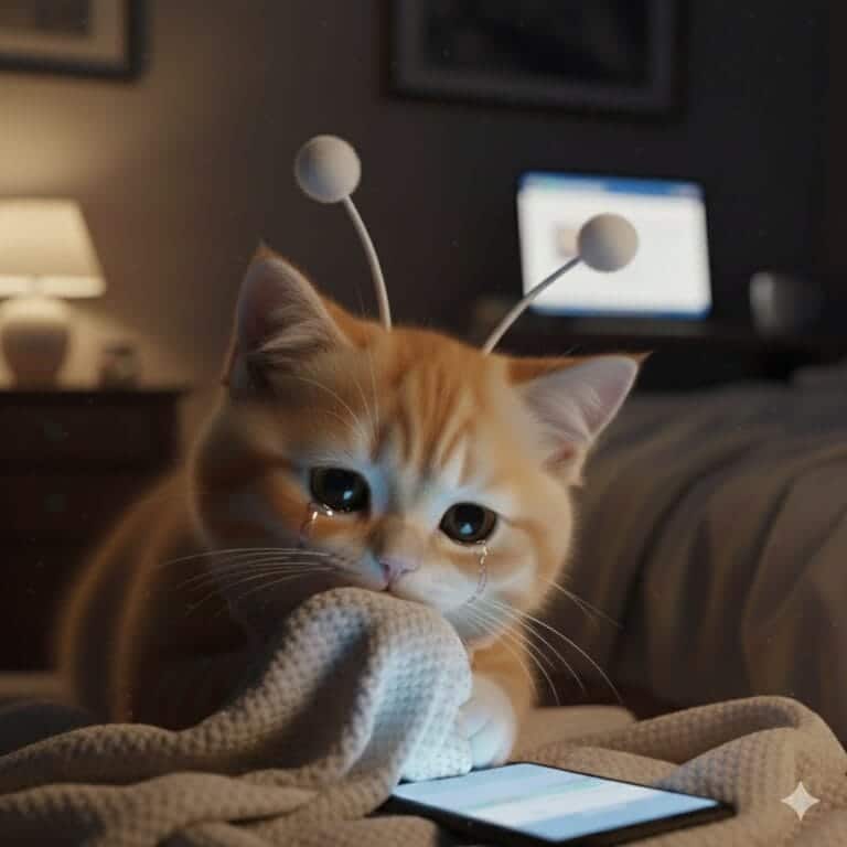 통관 거부 후 세관 폐기 상황에서 환불을 고민하는 직구 소비자 감정 표현 이미지