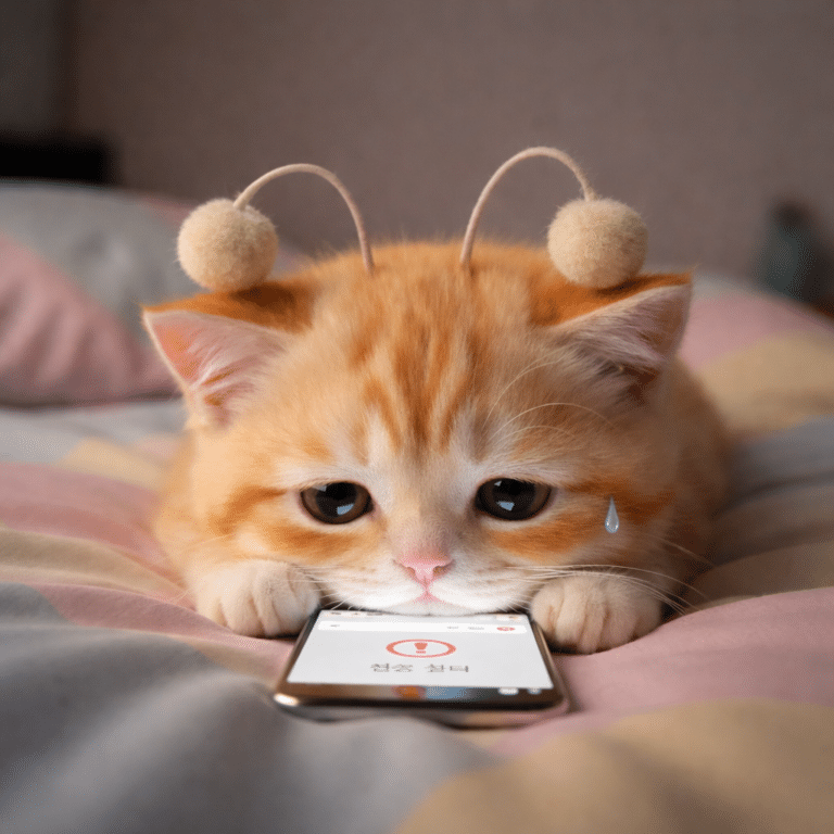 인스타 DM 전송 실패 오류로 침대에 엎드린 스텔라캣 썸네일 이미지