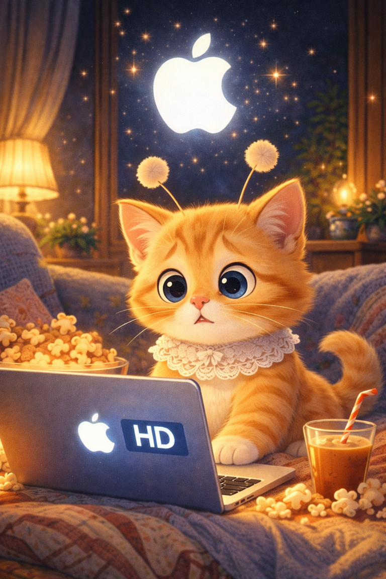 맥북에서 디즈니플러스 4K가 안 나오는 상황을 표현한 스텔라 고양이 썸네일