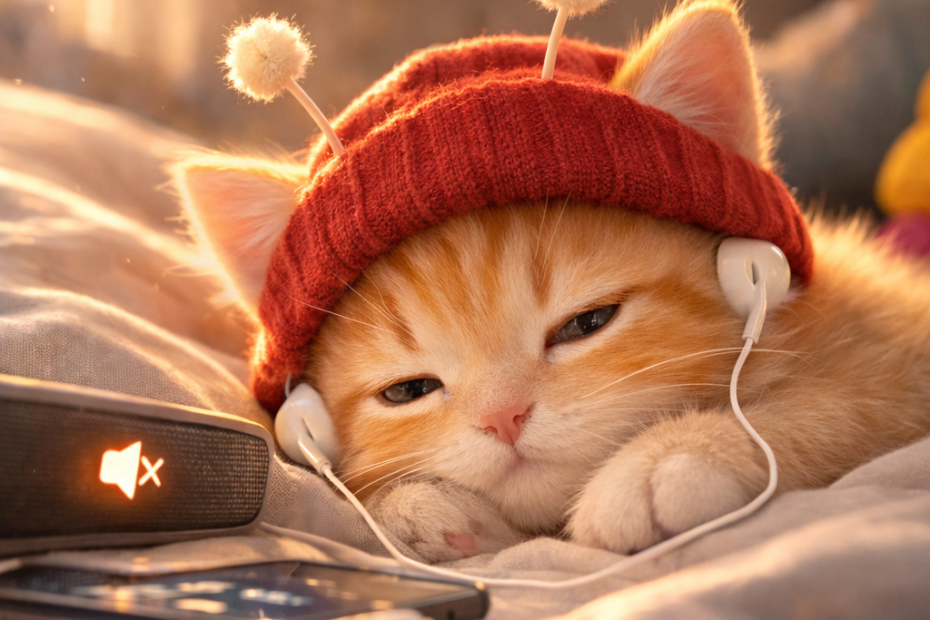 음악을 듣는데 소리가 나오지 않아 졸린 스텔라