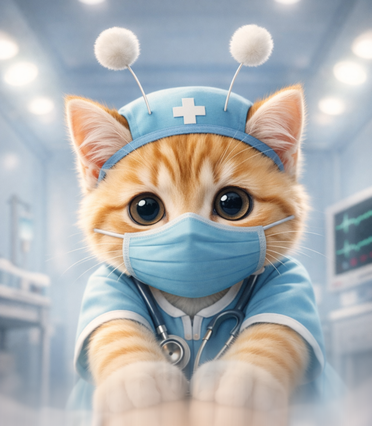 위급한 상황에서 응급처치를 하는 스텔라 고양이 의사 썸네일