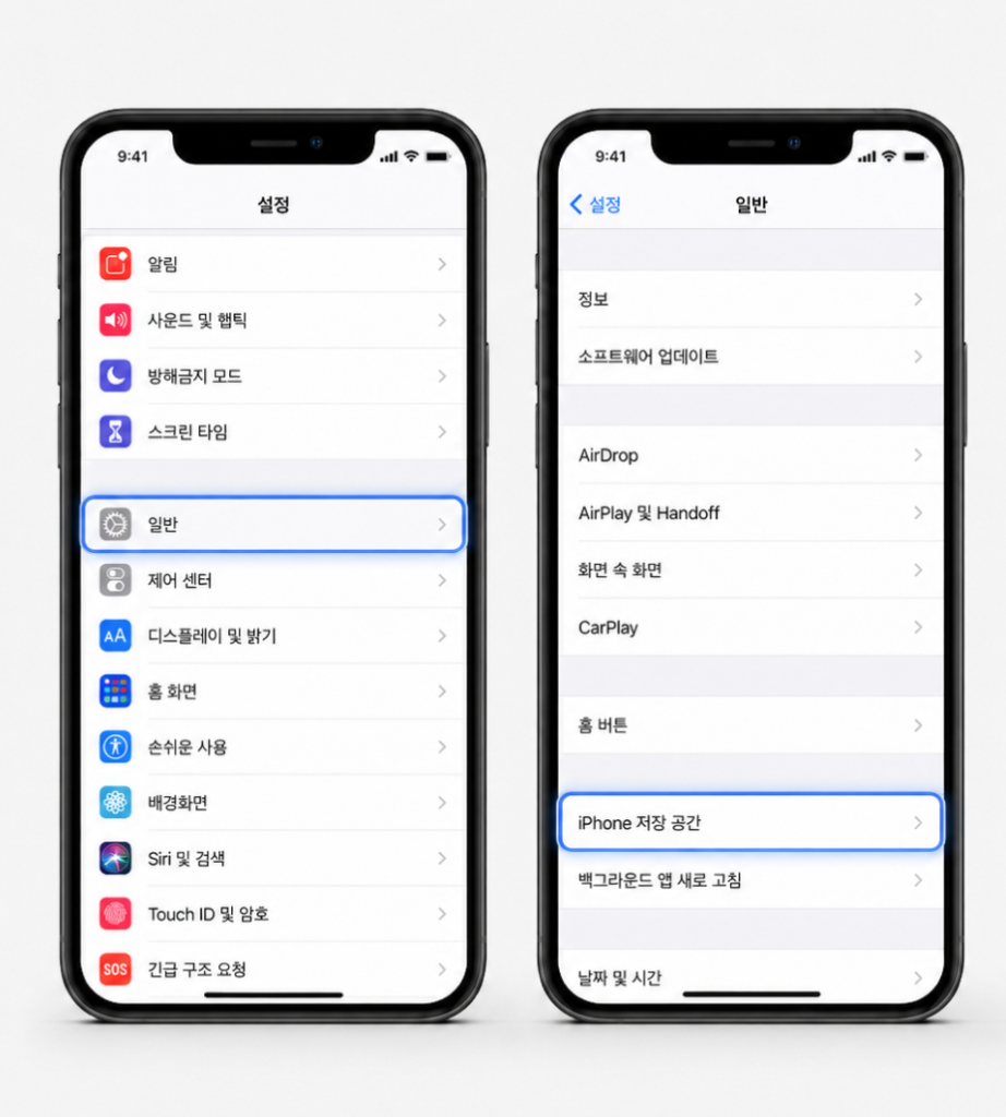아이폰 저장공간 확인