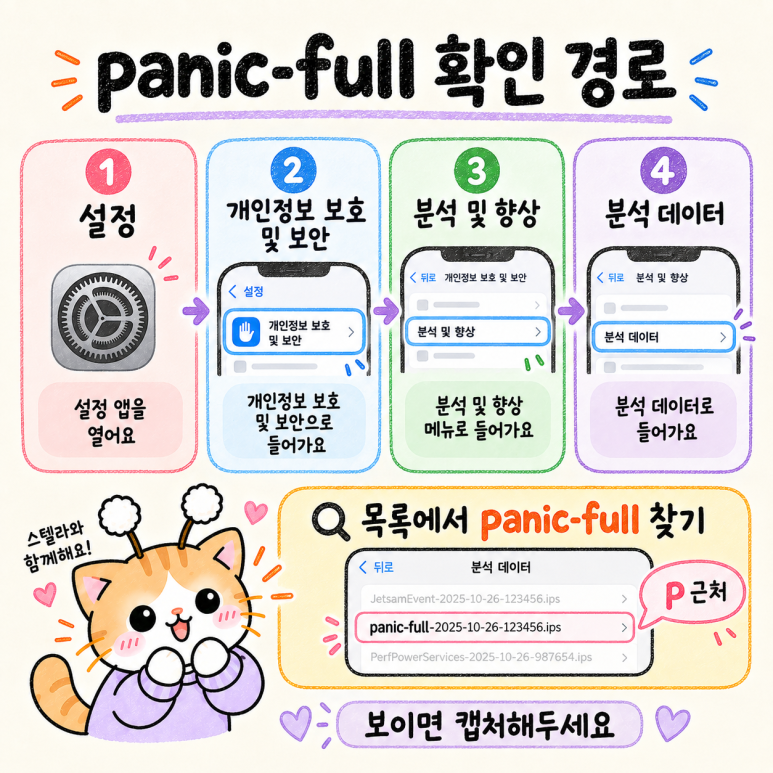 아이폰18 Pro 재부팅 패닉풀 확인경로